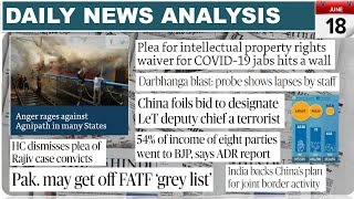 18th June 2022 Daily Current Affairs/Burning Issue (Solidarity 2023, Covid TRIPS waiver, Agniveer)