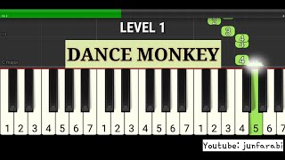 dance monkey piano easy tutorial level 1
