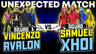 Vincenzo + Avalon vs Samuel + Xhoi Squad || Free fire Unexpected gameplay - Nonstop Gaming