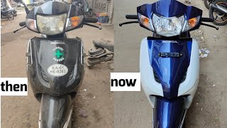 full restoration: Honda Activa HET repainted and perfectly restored.