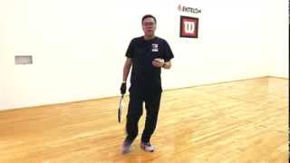 Racquetball: Return of serve strategy