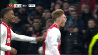 Oliver Edvardsen Goal | Ajax vs Heracles Almelo 4-0 | Highlights | Eredivisie 25