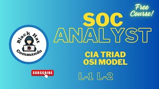 SOC Analyst Full Course | Zero to Hero | L-1 L-2 | CIA TRIAD , OSI MODEL