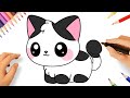 HOW TO DRAW A CUTE KAWAII CAT EASY STEP BY STEP 🐈