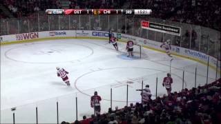 Johan Franzen goal 27 Jan 2013 Detroit Red Wings vs Chicago Blackhawks NHL Hockey
