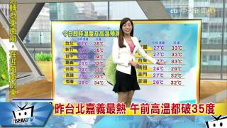 20170629中天新聞　【氣象】又是炎熱的一天 中午後仍有雷陣雨