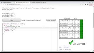 Java Codingbat Warmup Problems - sumDouble and diff21