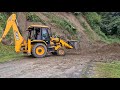 jcb clearing landslide that block the road day 2