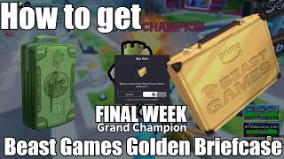 How to get Beast Games Golden Briefcase in Beast Games | 10k Stock | FINAL UGCs | Win all Challenges