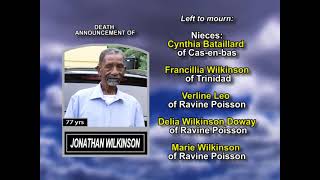 Jonathan Wilkinson ~ Long Obituary