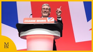 Keir Starmer interrupted by heckler during Labour conference speech