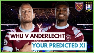 COUFAL OR JOHNSON? WEST HAM V ANDERLECHT - YOUR XI AS CHOSEN BY THE WHN COMMUNITY