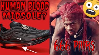 Nike SUES lil Nas X MSCHF AIR MAX 97' ''Satan Shoes'' / (MONTERO) Reaction 4K