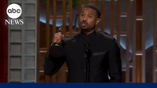 Michael B. Jordan wins Oscar for best actor for Sinners