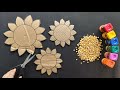 DIY Best Out Of Waste Beautiful Wall Decor For Home/Cardboard and Pulses Wall Hanging Room Decor