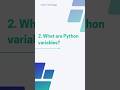 Python Variables | Python interview questions | #pythontutorial #interview #variables