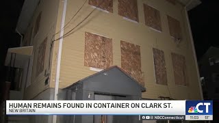 Human remains found in container outside abandoned property in New Britain, Connecticut