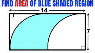 Think outside the Box | Calculate area of the Blue shaded Region in a rectangle