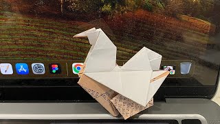 Folding Paper Chicken Origami Hen (Nguyen My Hanh) Tutorial