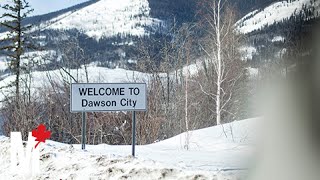 What it feels like to snowmobile down the main street in Dawson City