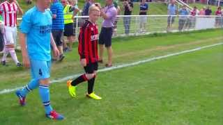 Grandson Brad as Norton United mascot v Stoke City U21s