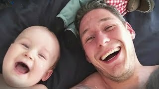 Funny Babies Laughing Hysterically At Dads Compilation || CUTE