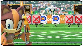 Mario & Sonic at the Rio 2016 Olympic Games (Wii U) - All Characters Archery Gameplay