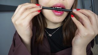 [노토킹ASMR] 나무연필 냠냠2 Pen nom sound