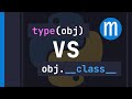 type(obj) vs. obj.__class__ in Python, and changing an object's class.