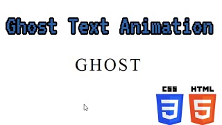 How to Create Ghost Text Animation on Hover using HTML CSS?