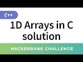 HackerRank Solution: 1D Arrays in C