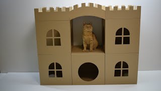 How to make Amazing Cat Pet House from cardboard