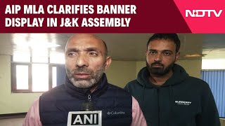 Jammu Kashmir News | AIP MLA Khurshid Sheikh Clarifies Banner Display in J\u0026K Assembly