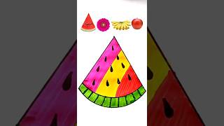 watermelon mixing art #artshorts #painting #coloring #shortsfeed #shorts #viral #subscribe #doms