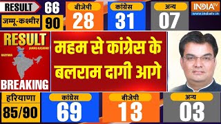 Haryana Maham Seat: महम से कांग्रेस के बलराम दागी आगे | Haryana Election Result 2024 | Congress