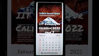 IIT Kharagpur Calendar 2022 page 3#iit #shortsvideo #shorts #shortvideo #kharagpur