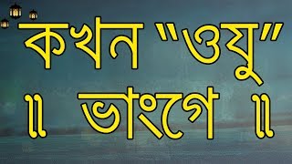 কখন আপনার ওযু ভেংগে যাবে ।। কি কাজ করলে আপনার ওযু ভেংগে  যায় ।। ওযু নষ্টের কারন ।। ইসলামের কথা