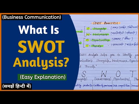 Complete SWOT Analysis Concept | Meaning and definition | In Hindi | BBA | BCOM