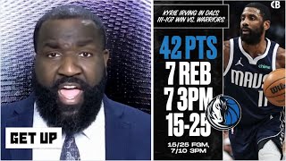 GET UP | Perkins strong reacts to Kyrie Irving gets 42-pts lead Mavericks win over Warriors 111-107