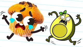 Cutefood Doodles vs Avocado