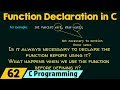 Function Declaration in C