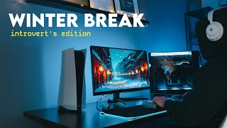 day in a life on winter break ❄ minimal setup gaming vlog ☁️🎮