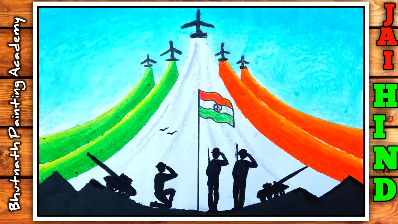 Independence Day Drawing Easy And Beautiful||Indian Army Drawing - YouTube