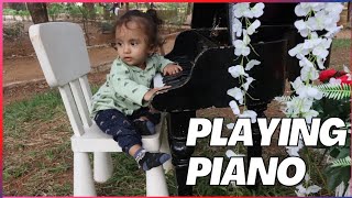 Saanvi and Avira Playing Piano 🎹 || How To Play Piano || Kids Playing Piano || Kids Learning Piano