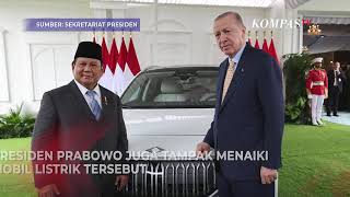 Presiden Prabowo Jajal Mobil Listrik Buatan Turki Hadiah dari Erdogan