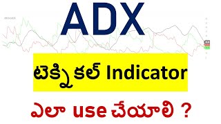 Average Directional Index (ADX)[Telugu] |Technical indicator | stock market Telugu