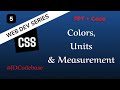 CSS Colors, Units & Measurement – CSS Tutorial for Beginners | Web Development Series | JDCodebase