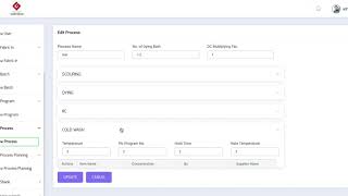 ERP Dyeing Angular Node SQL AWS