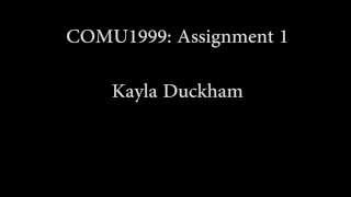 COMU1999 Assignment #1