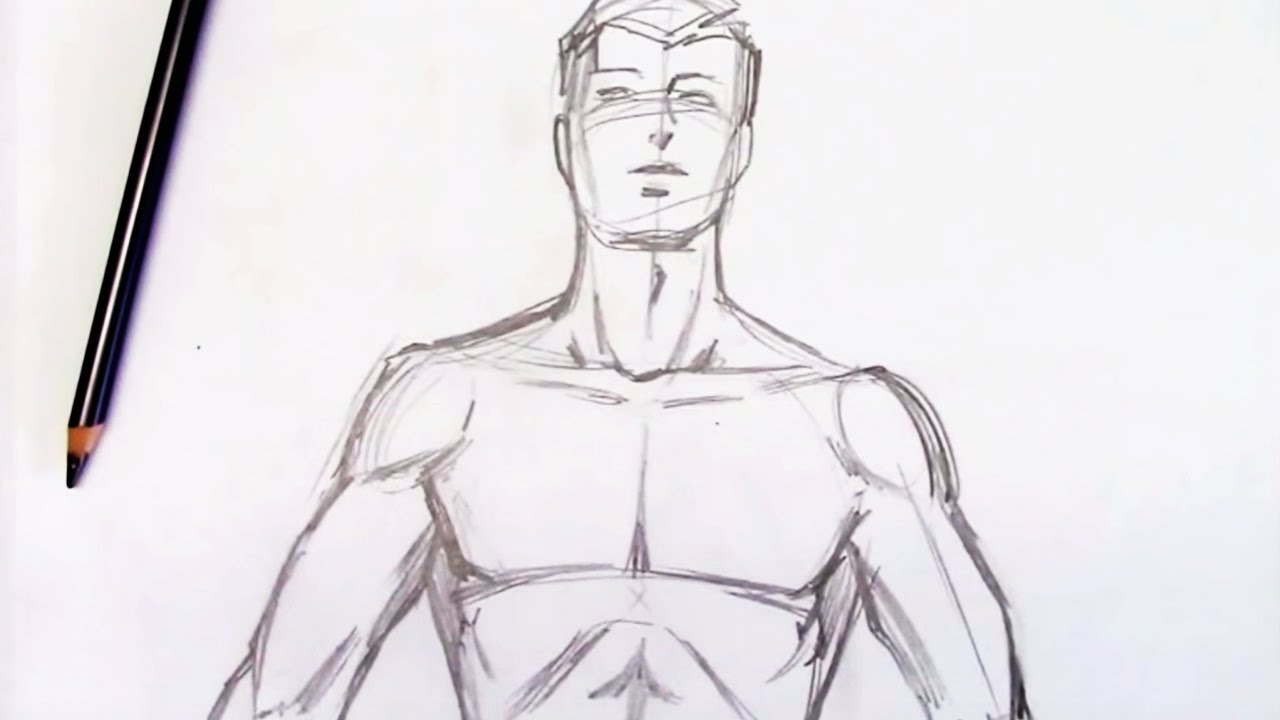 How To Draw The Male Torso (Step By Step) - YouTube